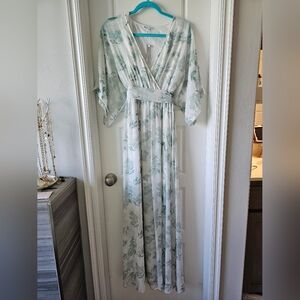 Baltic Born Green and White Floral Dress